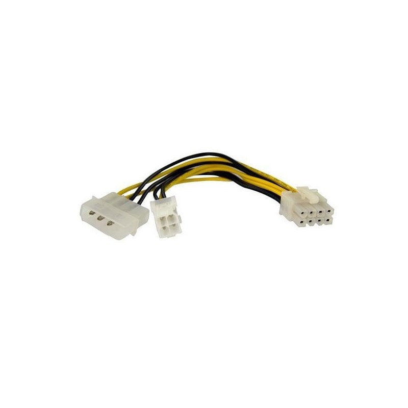Adaptador de fuente de poder StarTech.com - Macho/hembra, 0, 15 m, Multi