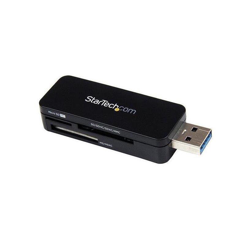 Lector de memoria StarTech.com - USB 3.0, Negro, De plástico Lector de memoria StarTech.com - USB 3.0, Negro, De plástico