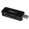 Lector de memoria StarTech.com - USB 3.0, Negro, De plástico