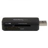 Lector de memoria StarTech.com - USB 3.0, Negro, De plástico