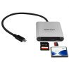 Lector Grabador USB 3.0 StarTech.com FCREADU3C - Plata, USB 3.0 (3.1 Gen 1) Type-C