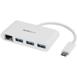 Concentrador USB StarTech.com HB30C3A1GEA - Ethernet, 1000 Mbit/s, USB