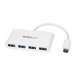 Concentrador USB StarTech.com HB30C4ABW - USB, Color blanco, 4 puertos