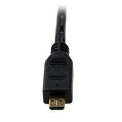 StarTech.com Cable de 3m Micro HDMI a HDMI con Ethernet - Vídeo de 4K a 30Hz - Cable Adaptador Conversor Micro HDMI Tipo D de