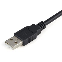 Cable USB a serial StarTech.com - DB9, USB 2.0 A, Macho/Macho, Negro, 