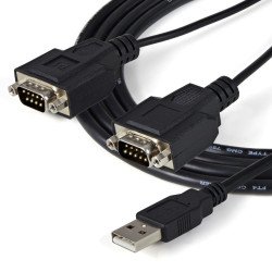 Cable USB a Serial StarTech.com - 1.83 m, USB A, Negro