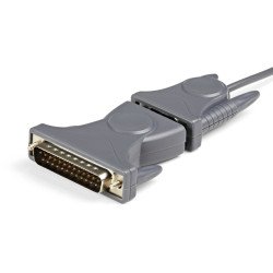 Cable USB a serial StarTech.com ICUSB232DB25 - USB 2.0, DB-9, Macho/Macho, 0, 9 m, Gris