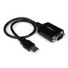 Cable USB a serial StarTech.com - 1 - DB9 M, RS-232, Macho/Macho, Negro, 0, 31 m