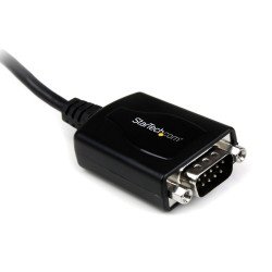 Cable USB a serial StarTech.com - 1 - DB9 M, RS-232, Macho/Macho, Negro, 0, 31 m