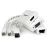 Juego de adaptadores HDMI a VGA y Ethernet StarTech.com - Macho/hembra, Color blanco