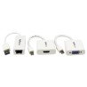 Juego de adaptadores HDMI a VGA y Ethernet StarTech.com - Macho/hembra, Color blanco