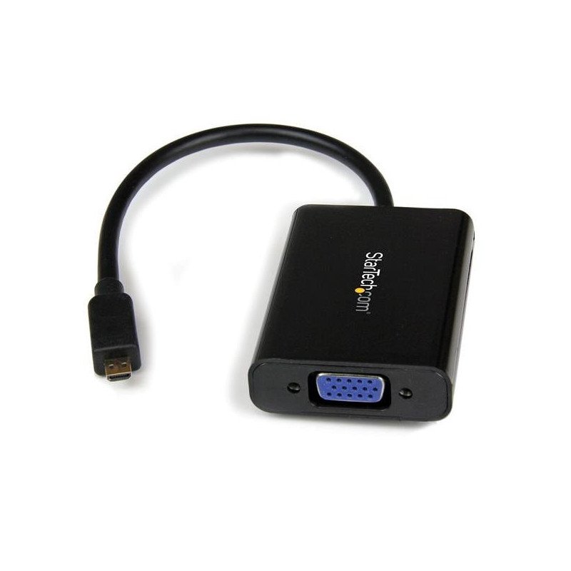 Convertidor Micro HDMI a VGA StarTech.com - Negro Convertidor Micro HDMI a VGA StarTech.com - Negro