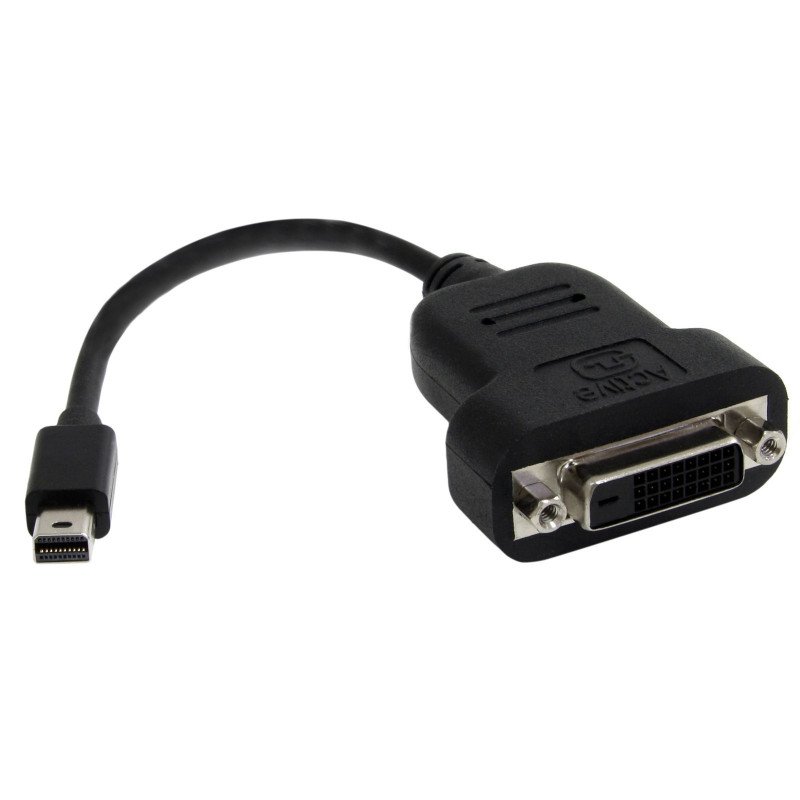 Adaptador Mini DisplayPort a DVI StarTech.com - Mini DisplayPort, DVI-D, Macho/hembra, Negro