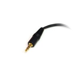 Cable de audio StarTech.com - 1.8 m, 3.5 mm, 2 x RCA, Macho/hembra, Negro