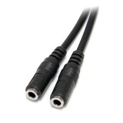 Adaptador divisor de cable estéreo StarTech.com - Negro, 0, 2 m