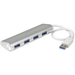 Hub USB StarTech.com ST43004UA - 5000 Mbit/s, Plata
