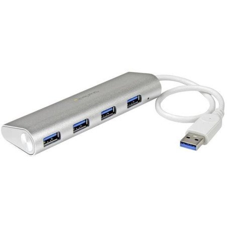 Hub USB StarTech.com ST43004UA - 5000 Mbit/s, Plata