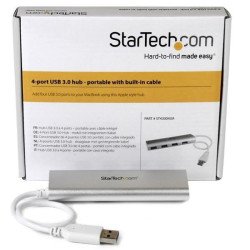 Hub USB StarTech.com ST43004UA - 5000 Mbit/s, Plata