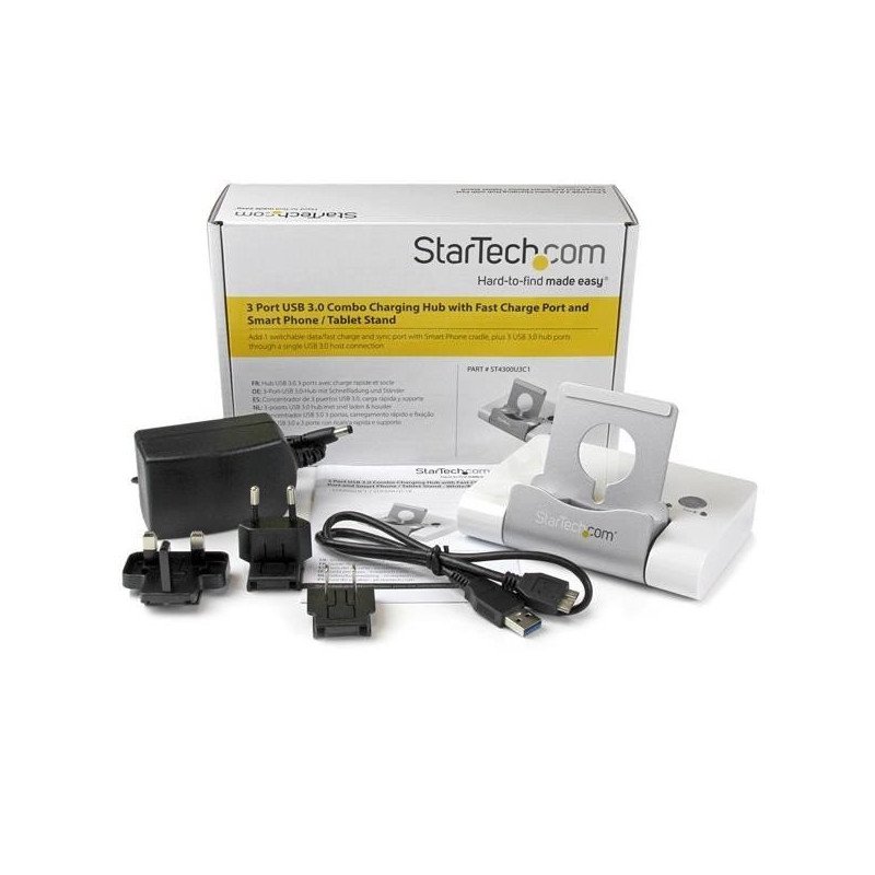 Concentrador USB StarTech.com ST4300U3C1 - 5000 Mbit/s, Plata