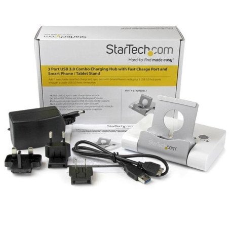 Concentrador USB StarTech.com ST4300U3C1 - 5000 Mbit/s, Plata