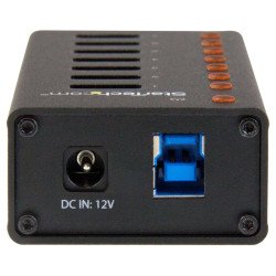 Concentrador USB StarTech.com ST7300U3M - USB 3.0, 5000 Mbit/s, Negro, 7 puertos