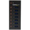 Concentrador USB StarTech.com ST7300U3M - USB 3.0, 5000 Mbit/s, Negro, 7 puertos