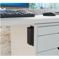 Concentrador USB StarTech.com ST7300U3M - USB 3.0, 5000 Mbit/s, Negro, 7 puertos