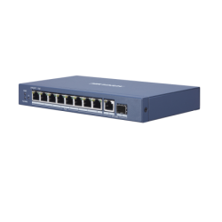 Switch PoE+, 8 Puertos Gigabit 802.3 af/at (30 W), 1 Puerto Gigabit Uplink, 1 Puertos SFP
