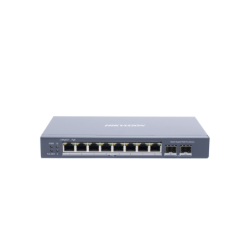 Switch gigabit Poe+, administrable, 8 puertos 10, 100, 1000 Mbps Poe+, 2 puertos SFP, configuración remota desde Hik-partnerpro,