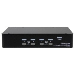 Conmutador StarTech.com - 4, Negro, 1 usuario(s)