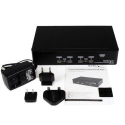 Conmutador StarTech.com - 4, Negro, 1 usuario(s)