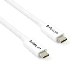 Cable de 2m Thunderbolt 3 StarTech.com TBLT3MM2MW - USB C, USB C, Macho/Macho, 2 m, Color blanco