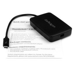 Adaptador Thunderbolt 3 StarTech.com TBT3TBTADAP - Negro