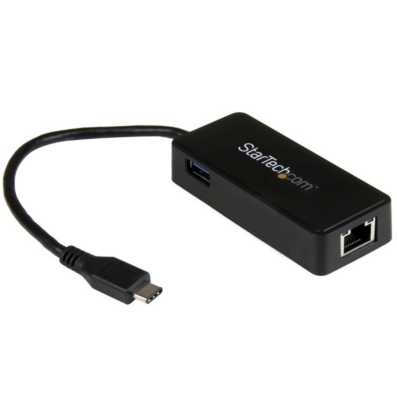 Adaptador de Red Gigabit USB-C con Puerto USB StarTech.com US1GC301AU - Negro Adaptador de Red Gigabit USB-C con Puerto USB StarTech.com US1GC301AU - Negro