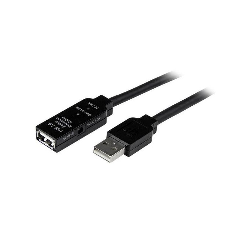 Cable USB 2.0 StarTech.com - 5 m, USB A, USB A, Macho/hembra, Negro