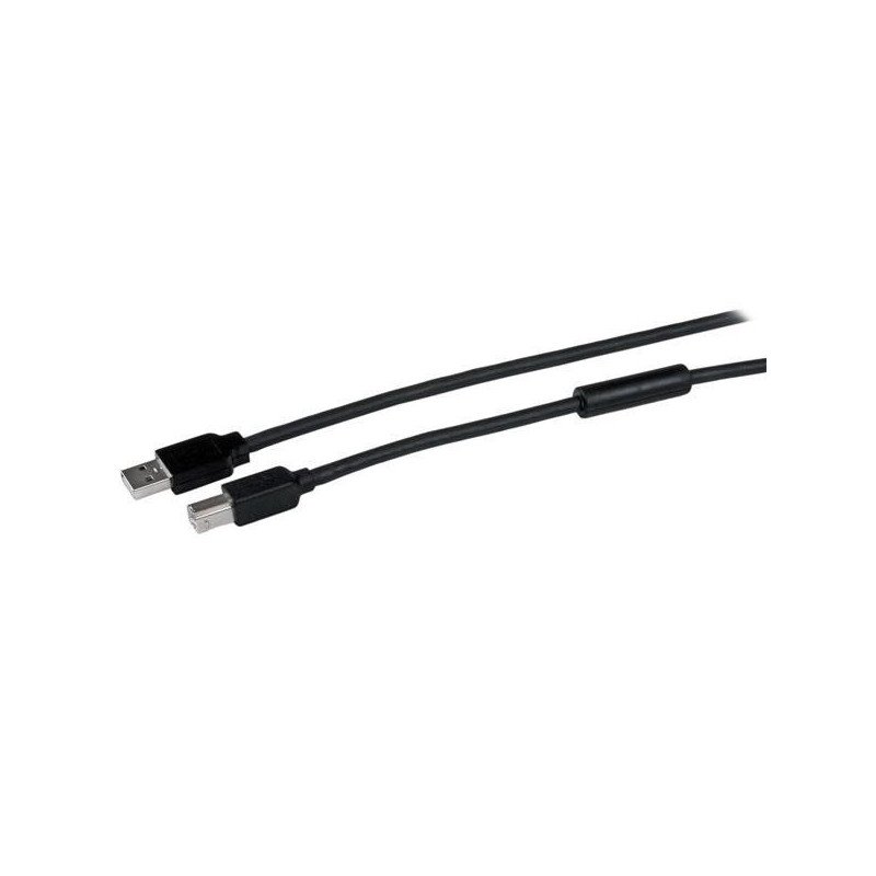 Cable USB StarTech.com USB2HAB50AC - USB B, USB B, Macho/Macho, 15 m, Negro