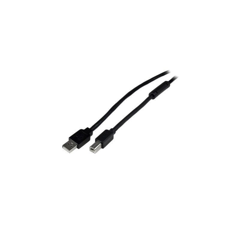 Cable USB 2.0 StarTech.com - 20 m, USB A, Mini-USB B, Macho/Macho, Negro
