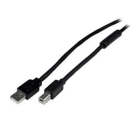 Cable USB 2.0 StarTech.com - 20 m, USB A, Mini-USB B, Macho/Macho, Negro