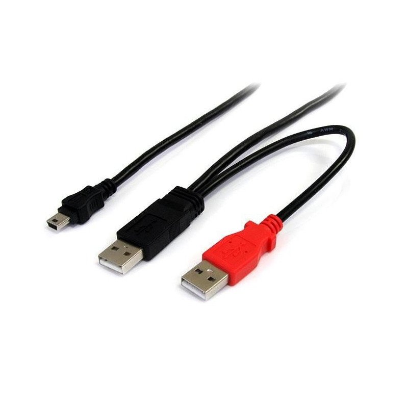 Cable USB StarTech.com - 0.3 m, USB A, Macho/Macho, Negro