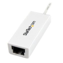 Tarjeta de red externa StarTech.com - RJ-45, USB 3.0 A, Macho/hembra, Color blanco