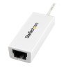 Tarjeta de red externa StarTech.com - RJ-45, USB 3.0 A, Macho/hembra, Color blanco