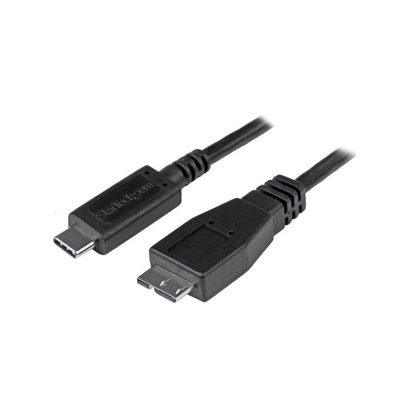 Cable USB StarTech.com USB31CUB50CM - USB C, Micro-USB B, Macho/Macho, 0, 5 m, Negro
