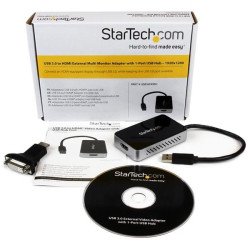 Adaptador tarjeta de video externa StarTech.com - USB, Negro