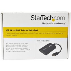 Adaptador gráfico externo StarTech.com USB32HDPRO - Negro, HDMI