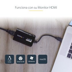 Adaptador gráfico externo StarTech.com USB32HDPRO - Negro, HDMI