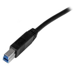 StarTech.com Cable Certificado 1m USB 3.0 Super Speed USB B Macho a USB A Macho Adaptador para Impresora - Negro