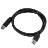 StarTech.com Cable Certificado 1m USB 3.0 Super Speed USB B Macho a USB A Macho Adaptador para Impresora - Negro