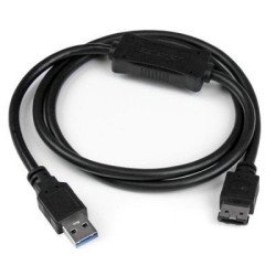 Adaptador USB StarTech.com USB3S2ESATA3 - Macho/hembra, Negro