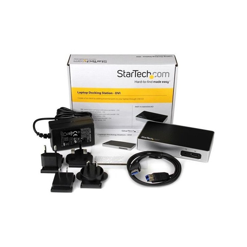 Replicador de Puertos DVI StarTech.com USB3VDOCKD - Negro, DVI