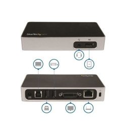 Replicador de Puertos DVI StarTech.com USB3VDOCKD - Negro, DVI